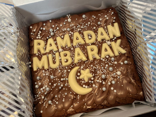 Ramadan Themed Custom Brownie Message